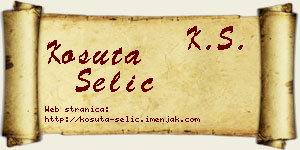 Košuta Selić vizit kartica